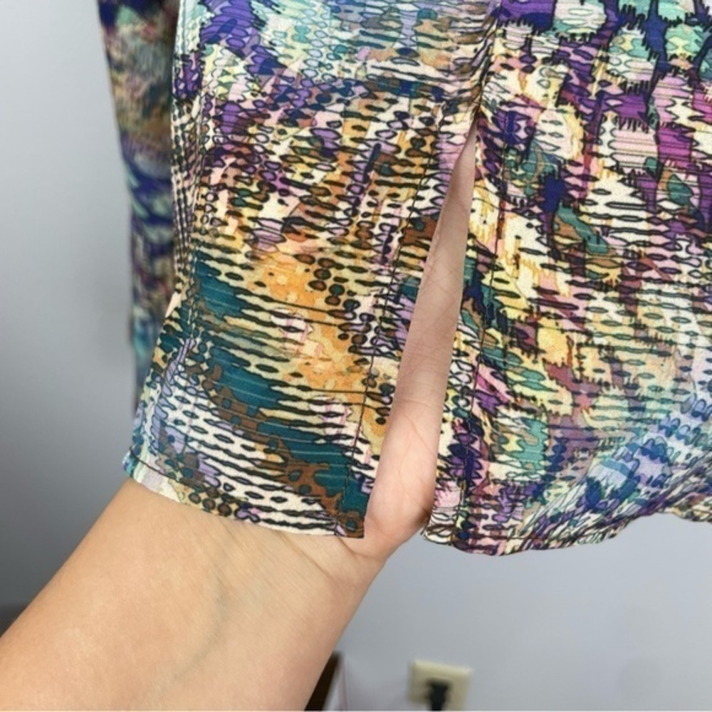 Etcetera Multicolored Blouse Abstract Animal Prin… - image 6